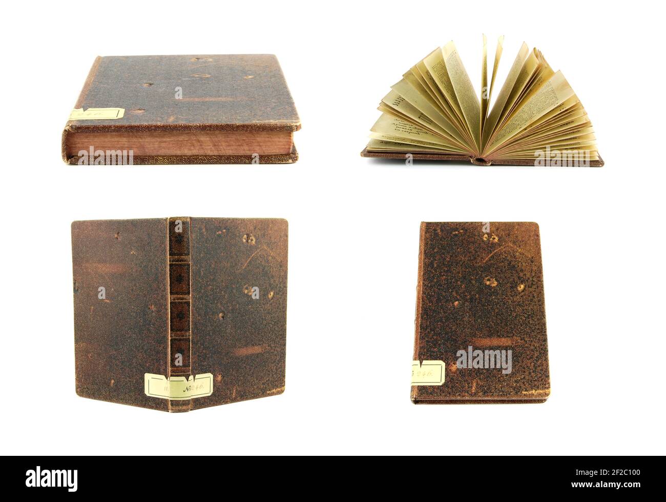 Old book isolated on a white background Stock Photo