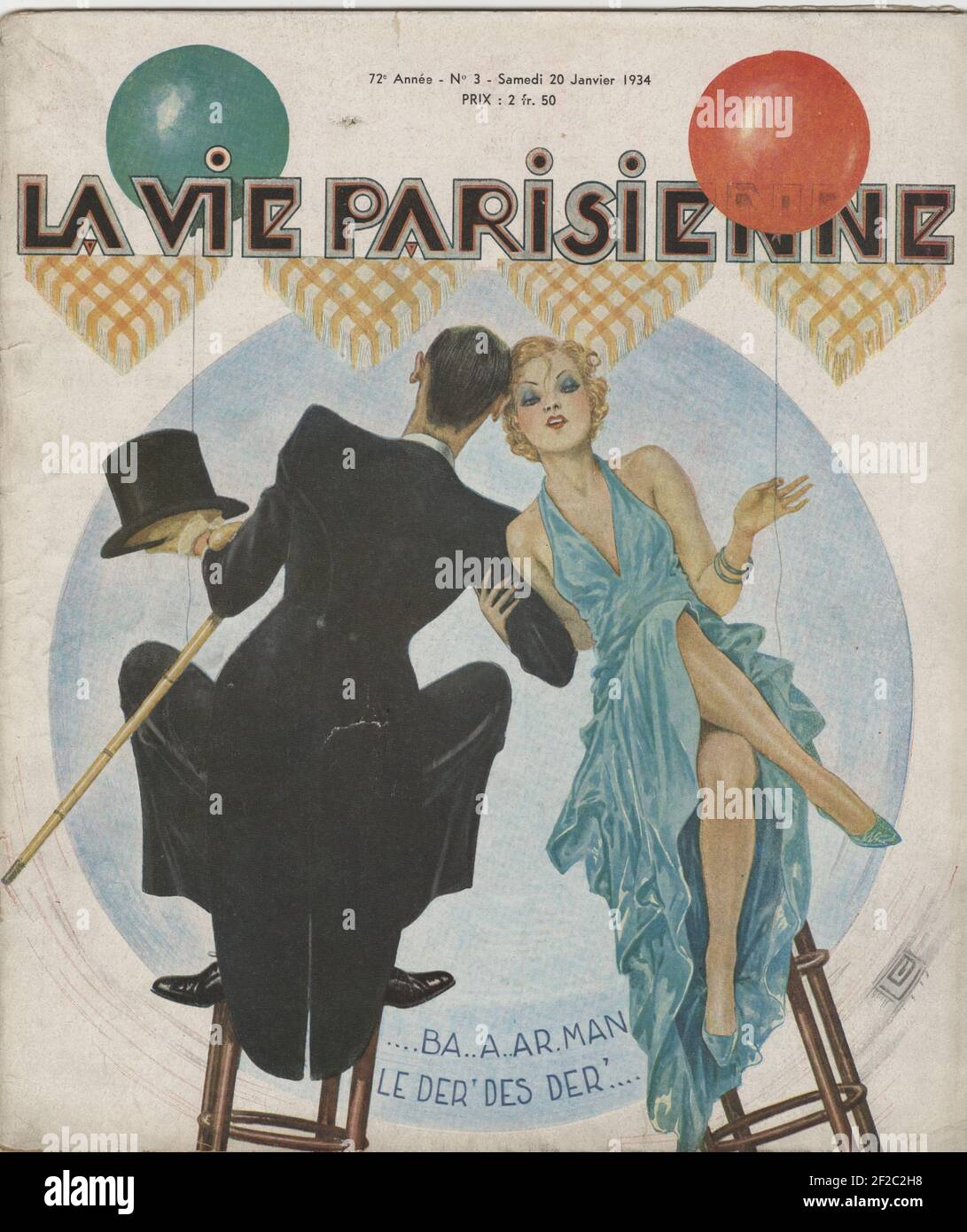 1930s France La Vie Parisienne Magazine Cover Stock Photo - Alamy