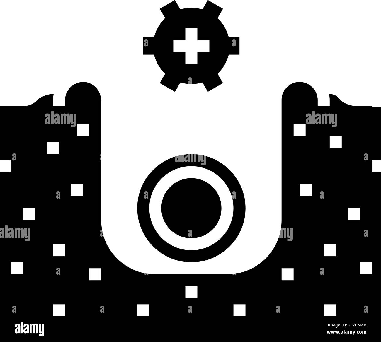 plumbing of drainage system glyph icon vector illustration Stock Vector ...