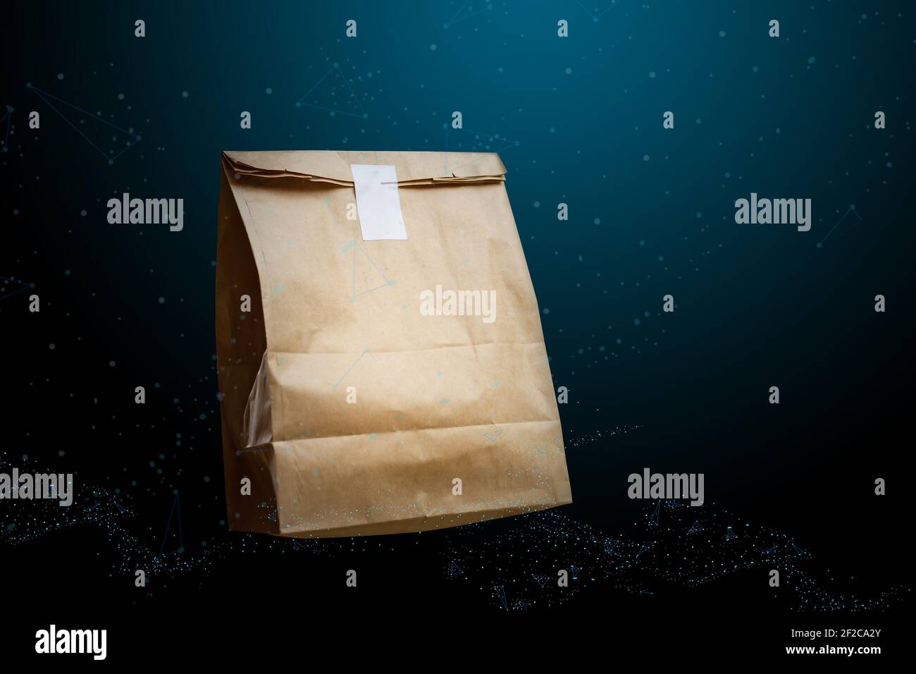 An abstract image of brown eco new paper recyclable paper bags used in