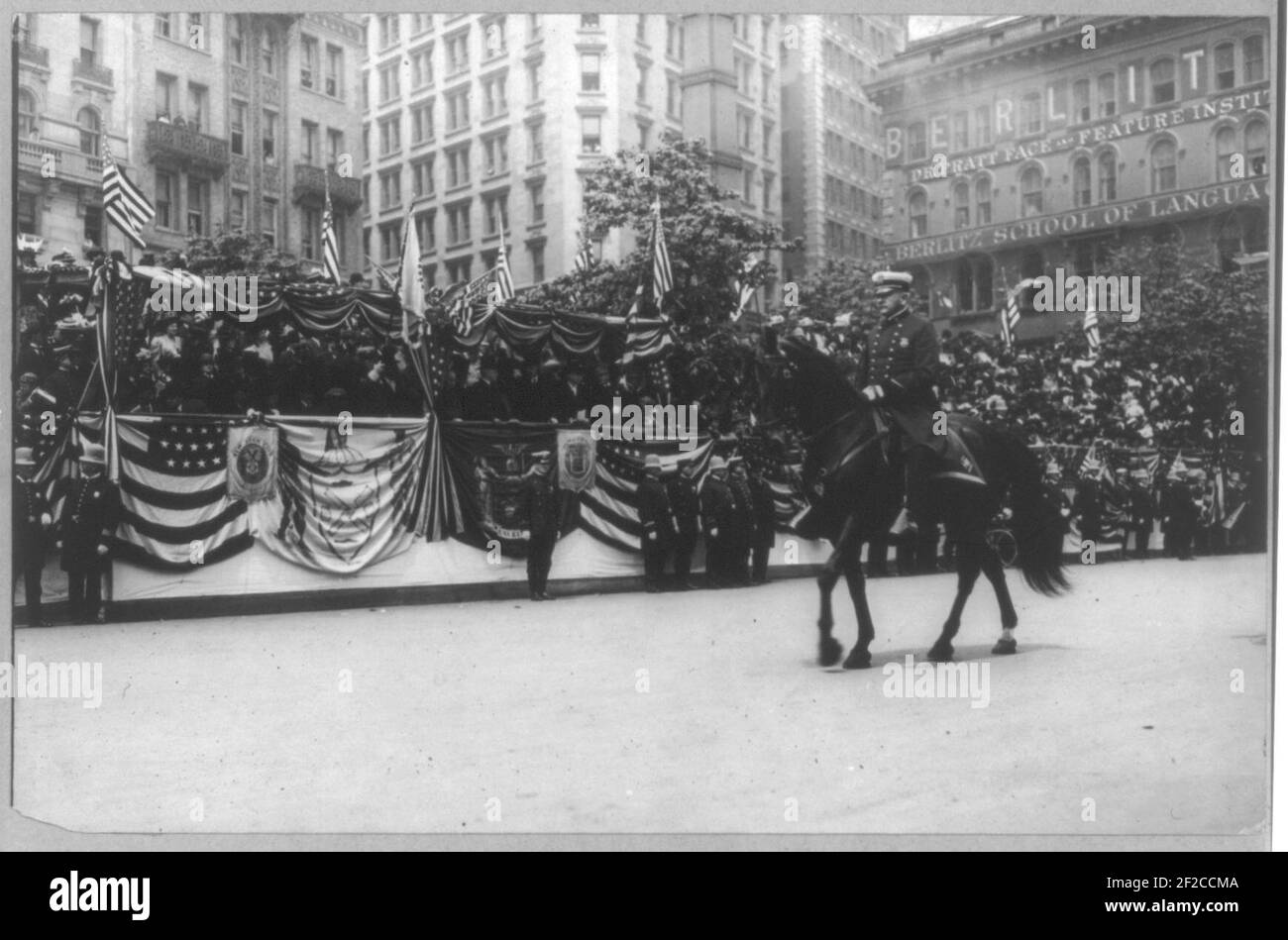 Police parade, New York City) Inspector (Miles) Cortright (on