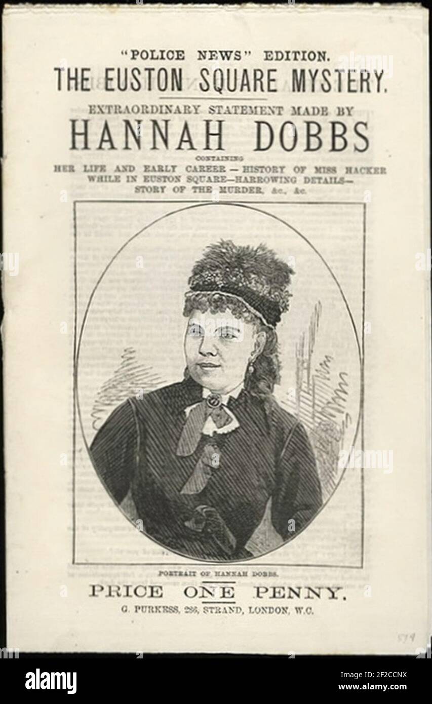 Police News Euston Square Mystery cover Hannah Dobbs. Stock Photo