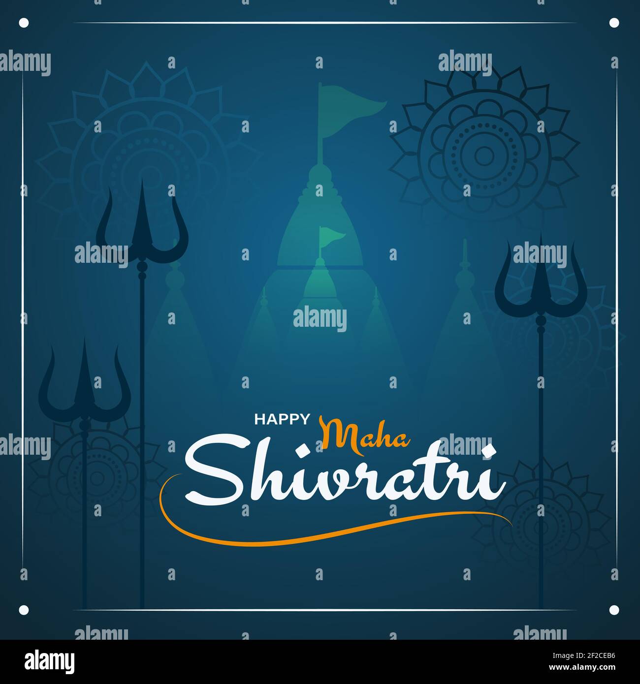 Happy Maha Shivratri greeting poster banner, vector illustration Stock Vector