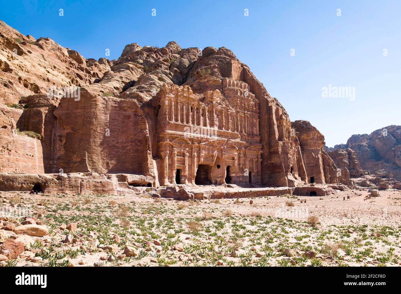 The Royal Rock tombs in Petra, the capital city of the Nabataeans ...