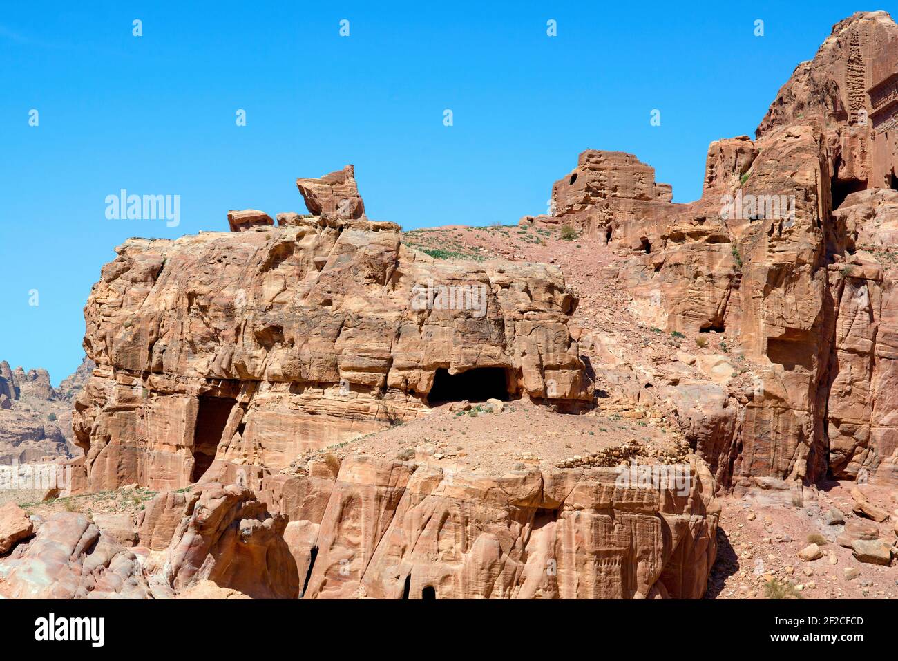 The Royal Rock tombs in Petra, the capital city of the Nabataeans ...
