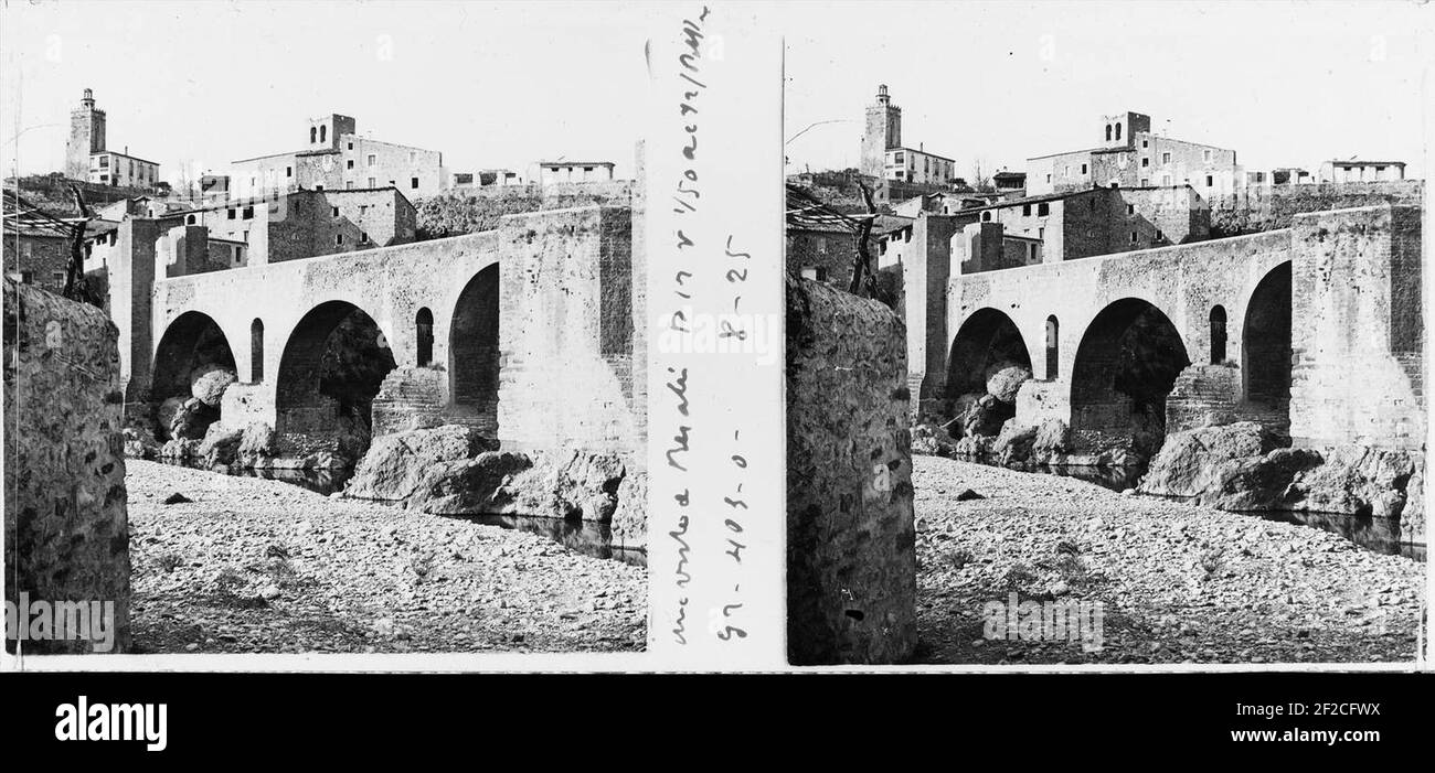 Pont vell de Besalú (SaP 025 08). Stock Photo