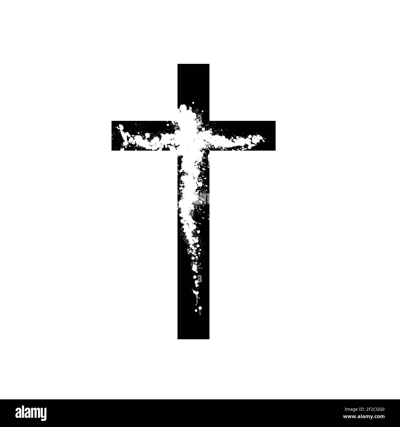 Black blotted cross. Vector illustration Stock Vector Image & Art Alamy