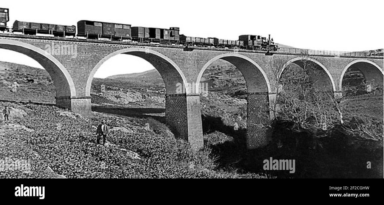 Ponte della Ferrovia Velletri Terracina anni '10 - Giulianello (LT). Stock Photo