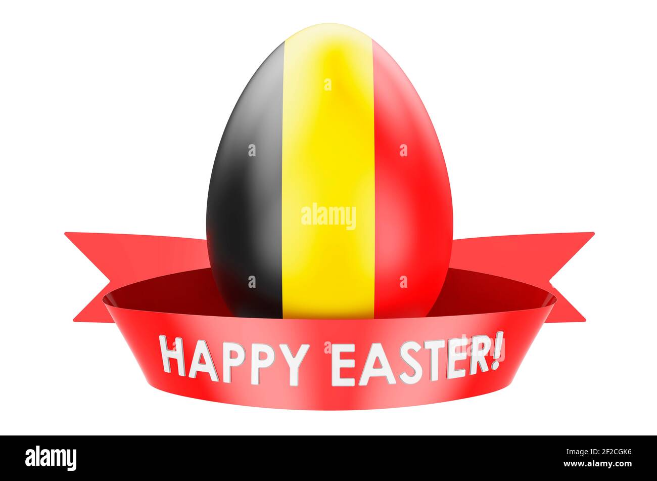 Easter egg with Belgian flag. Happy Easter in Belgium concept, 3D ...