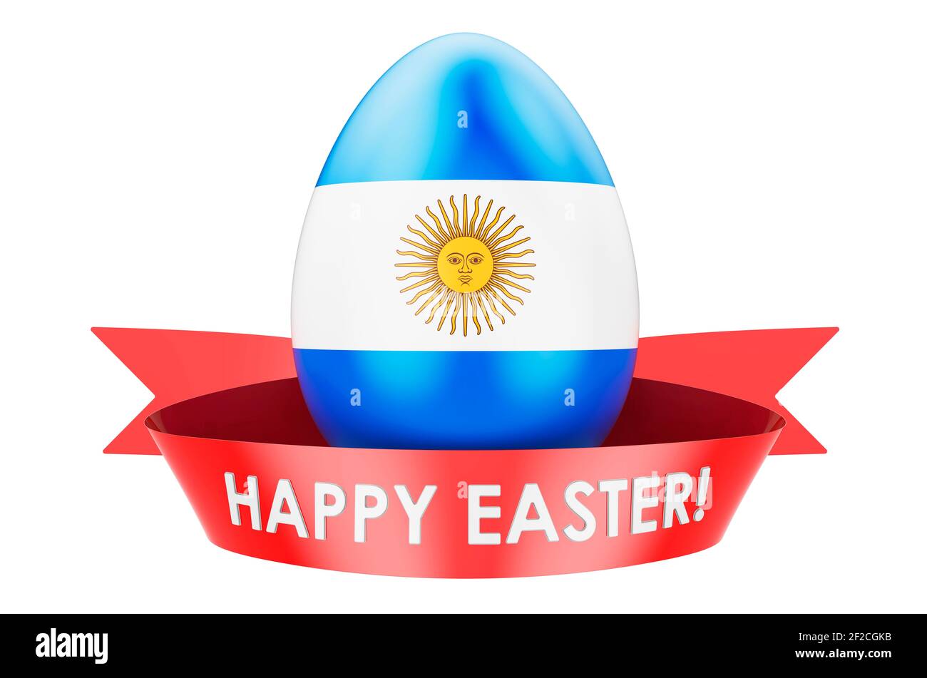 Easter egg with Argentinean flag. Happy Easter in Argentina concept, 3D ...
