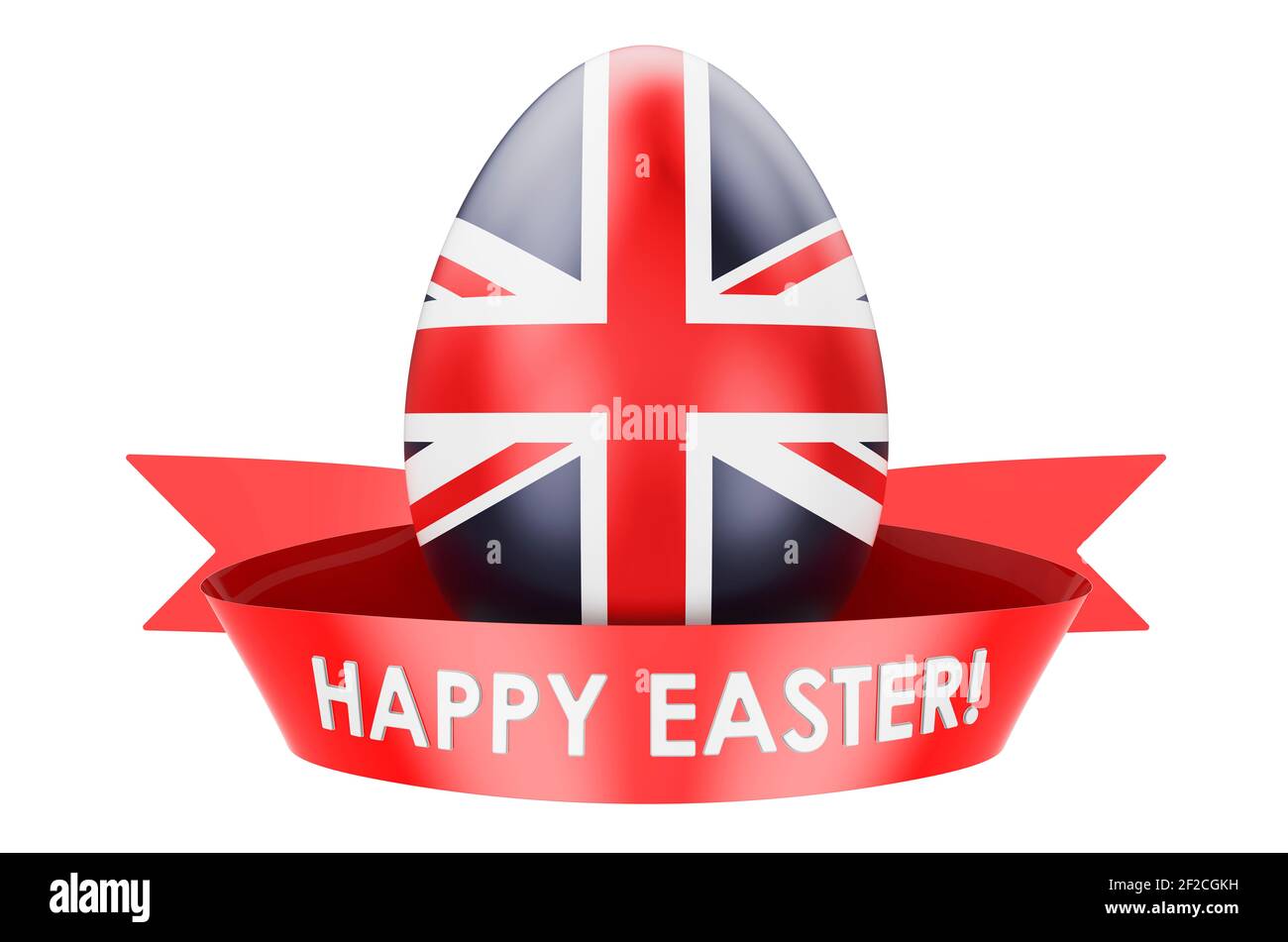 Easter egg with British flag. Happy Easter in the United Kingdom ...