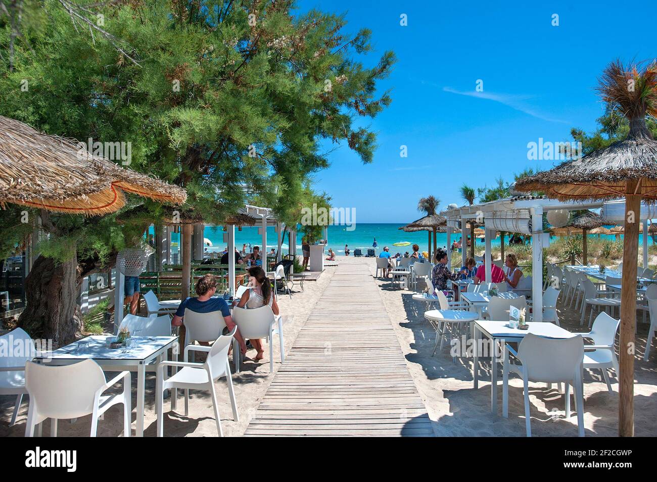 Ponderosa Bar and Restaurant, Playa Muro, Alcudia, Majorca, Balearic islands, Spain Stock Photo