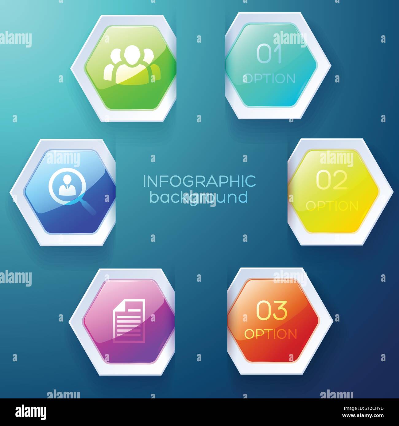 Infographic web concept with business icons and colorful glossy ...