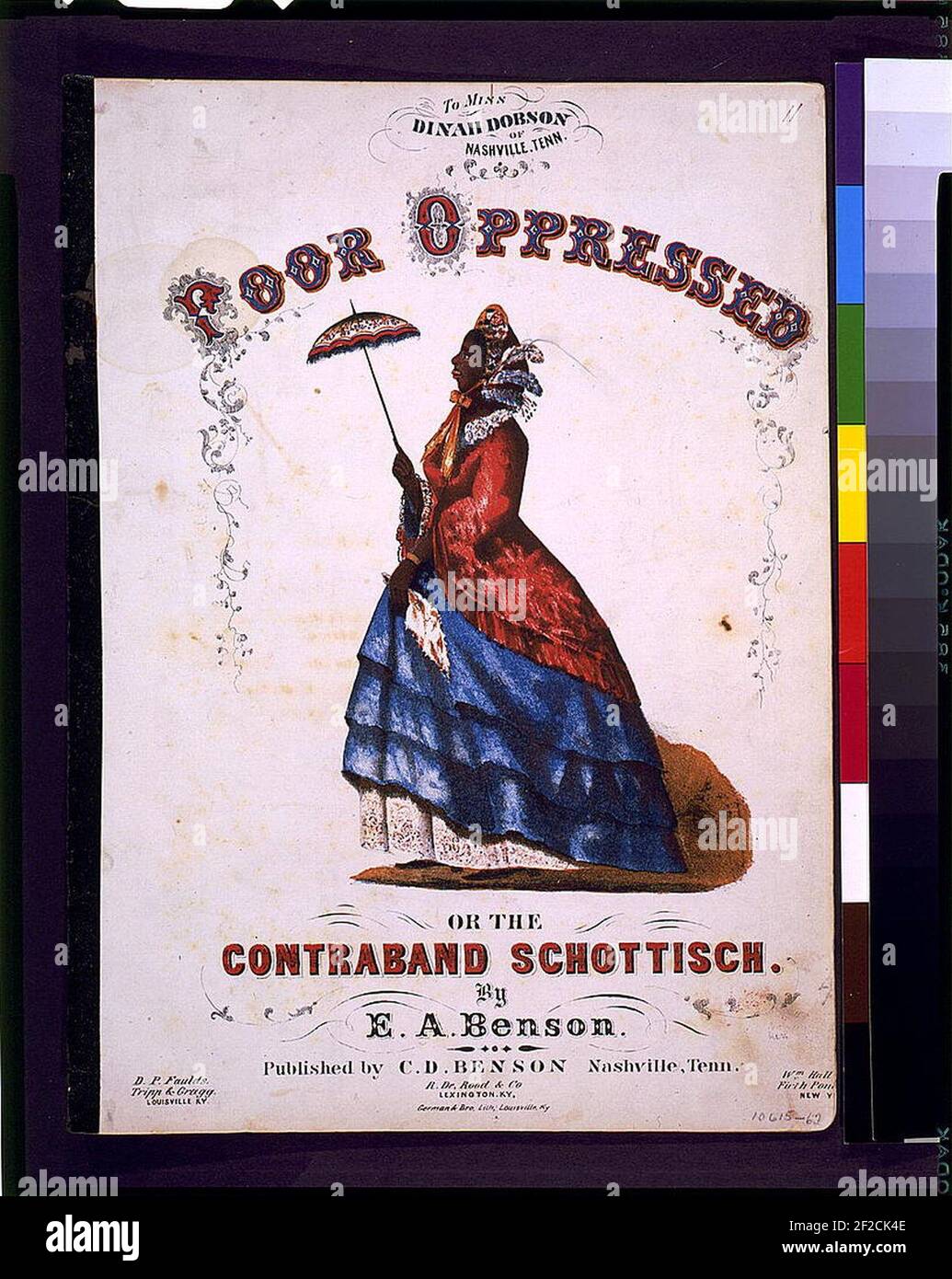 Poor oppressed or the contraband Schottisch, by E.A. Benson - German & Bro. lith., Louisville, Ky. Stock Photo