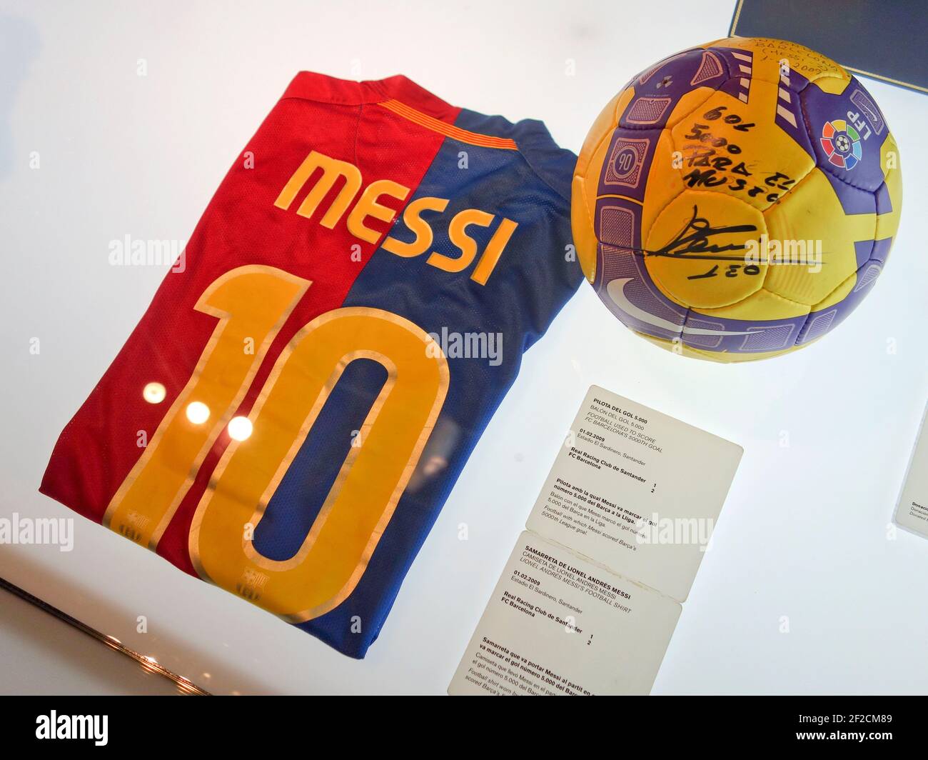 Messi, Nou Camp, Barcelona, Spain Stock Photo