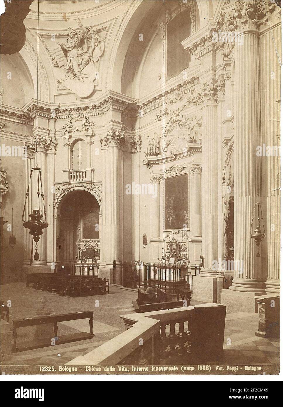 Poppi, Pietro (1833-1914) - n-12325-Bologna-Chiesa-della-Vita. Stock Photo