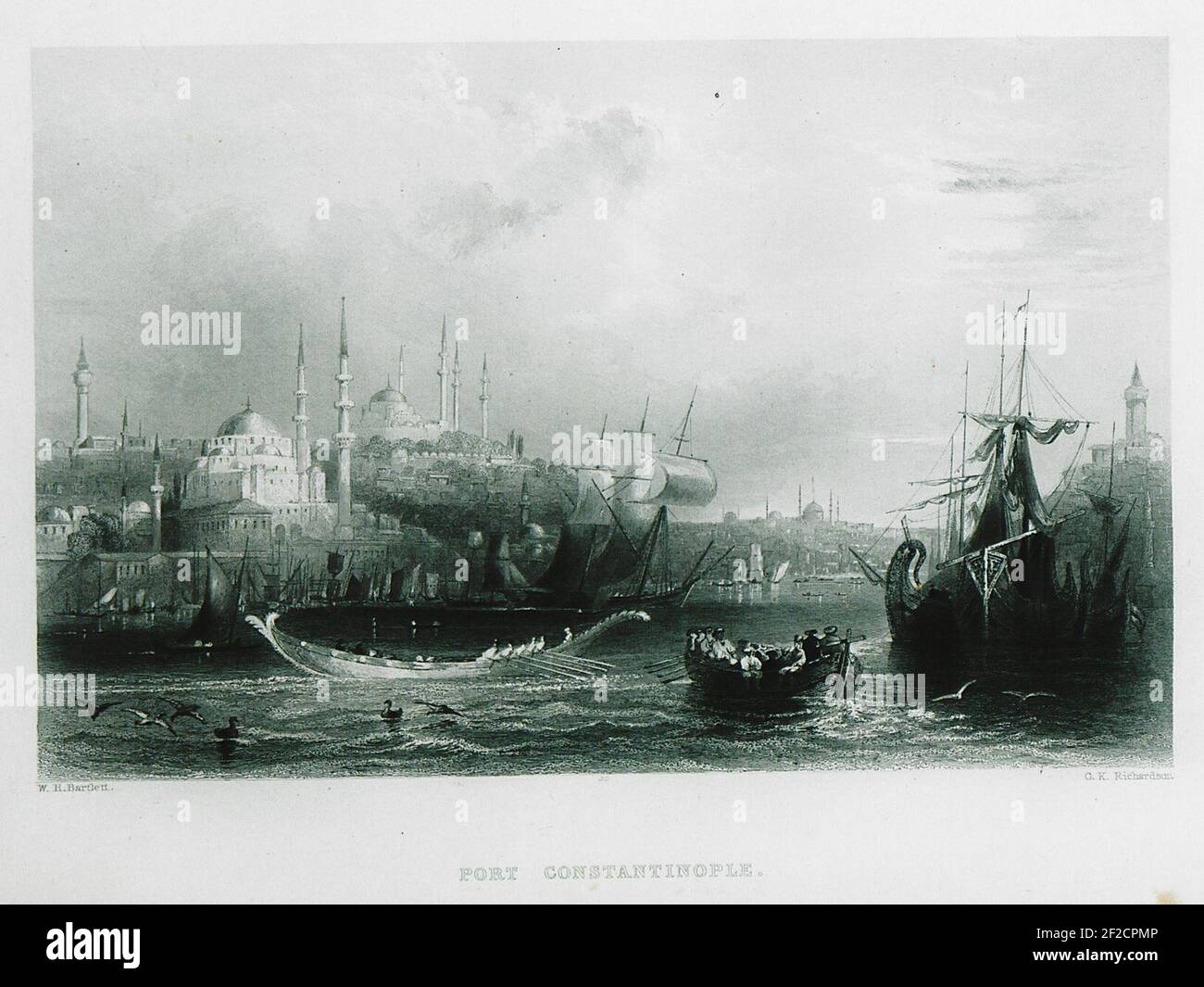 Port Constantinople - Pardoe Julia - 1839. Stock Photo