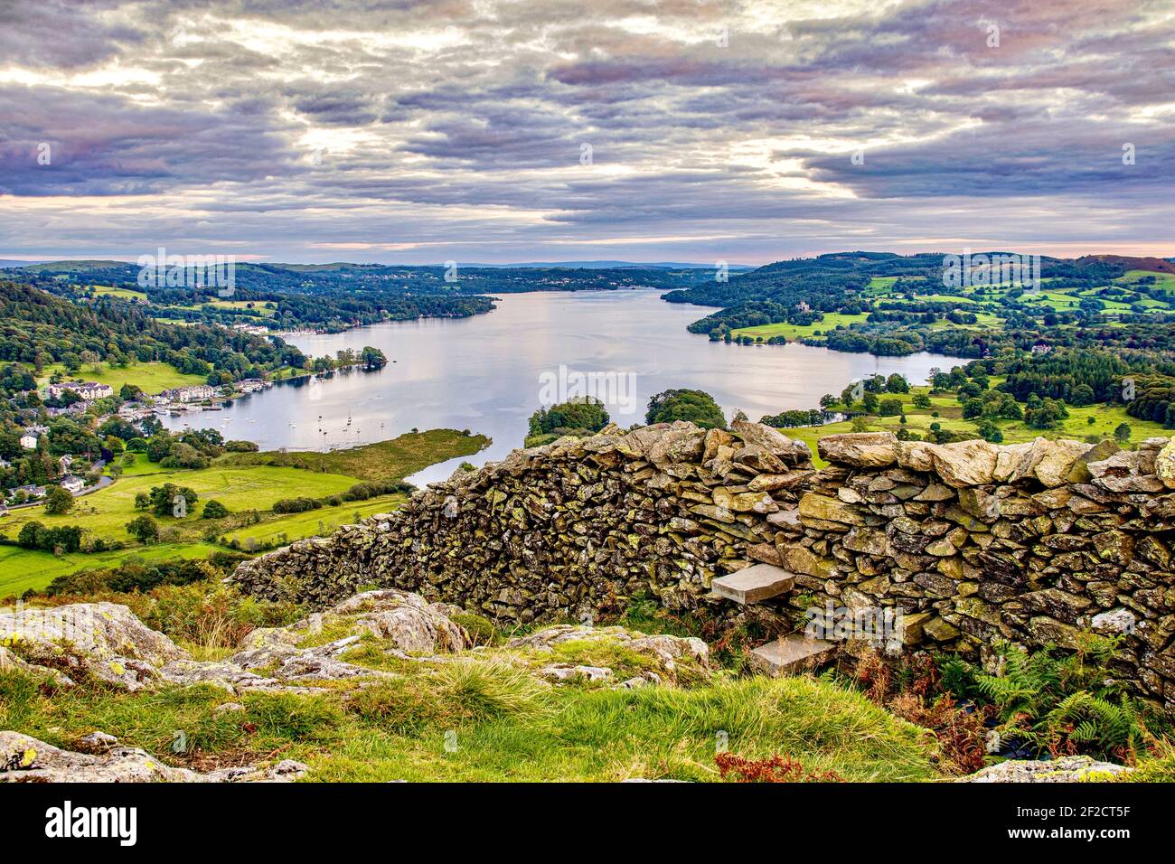 Above Lake Windermere Stock Photo Alamy