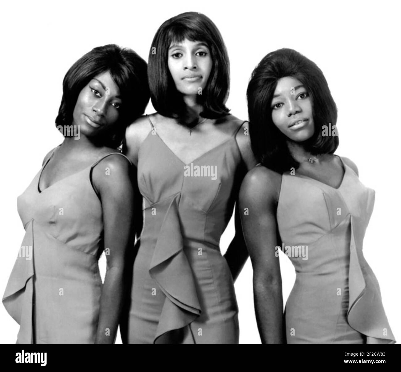 THE IKETTES Promotional photo of American vocal group in 1965 with from left: Venetta Fields, Robbie Montgomery, Jessie Smith. The group had many changing members in a long career. Stock Photo