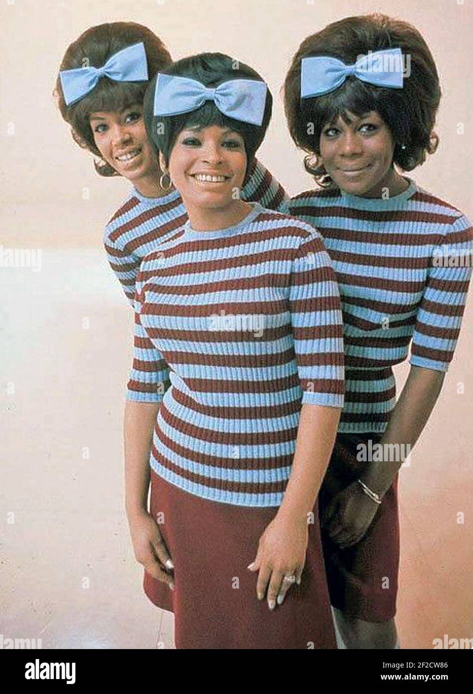THE MARVELETTES Promotional photo of American vocal group about 1966 with from left: Katherine Anderson, Wanda Young, Gladys Horton. Stock Photo