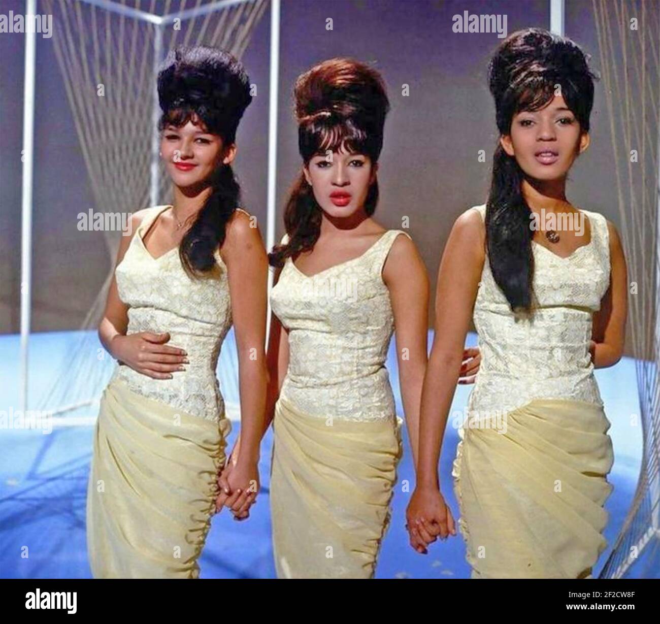 THE RONETTES Promotional photo of American vocal trio about 1967. From left: Nedra Talley, Ronnie Spector, Estelle Bennett. Stock Photo