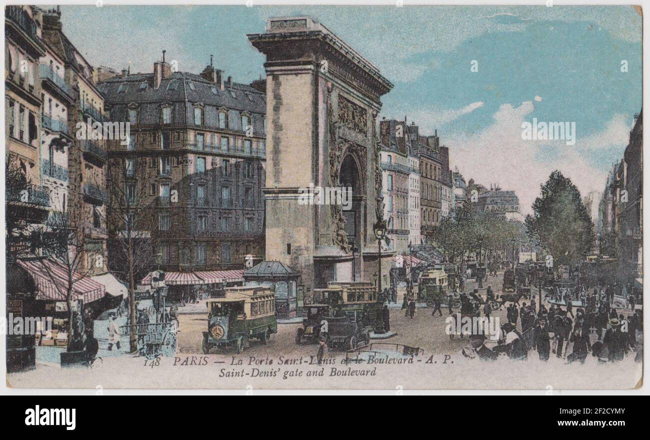 Tirage Vintage Original Paris Porte Saint-Denis Circa 1880 - Format 21x22,5 Cm