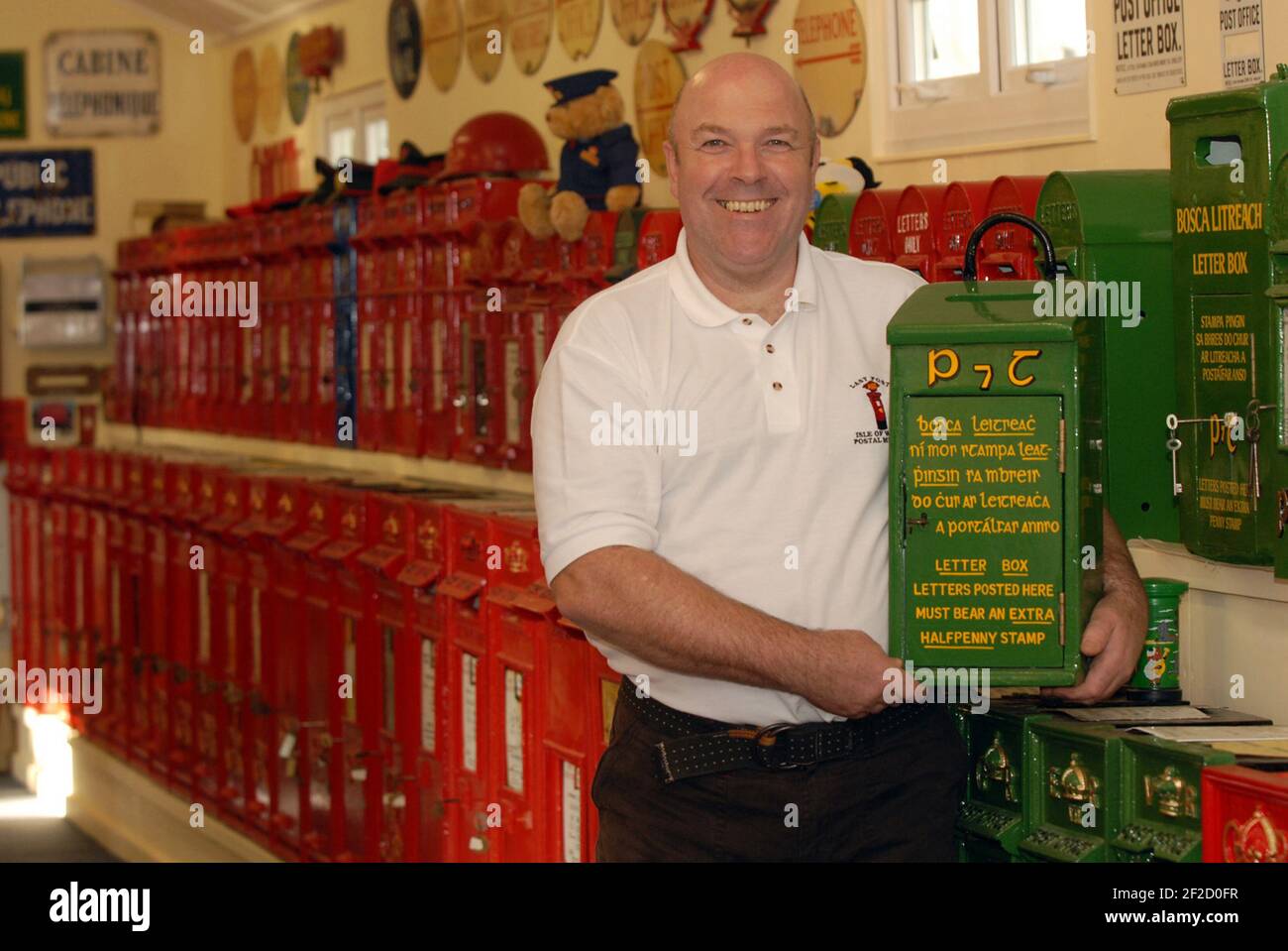 POSTBOX FANATIC ARTHUR REEDER WITH AN IRISH POST BOX PART OF HIS ...