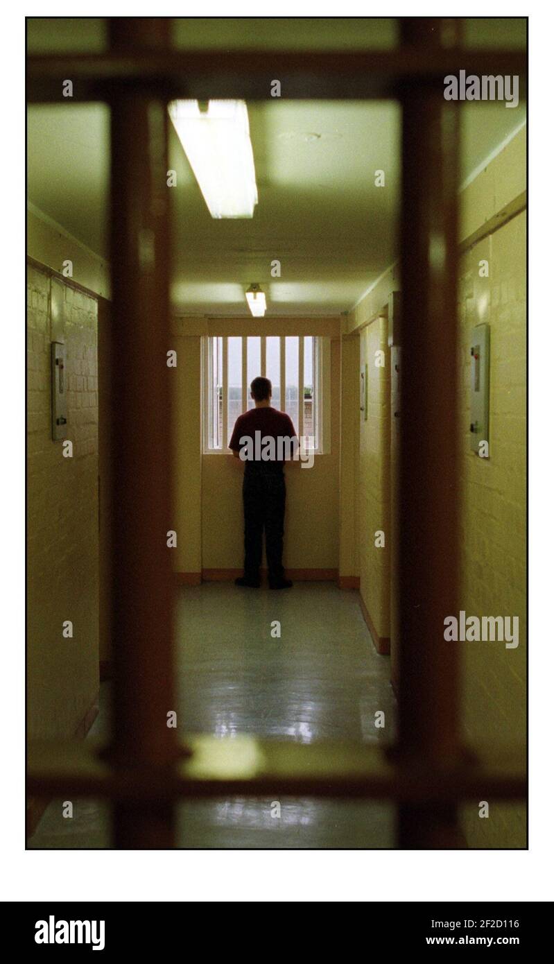 Stoke Heath Young Offenders Institution/Shropshire....A young inmate in the Anti social behavior wing. Stock Photo