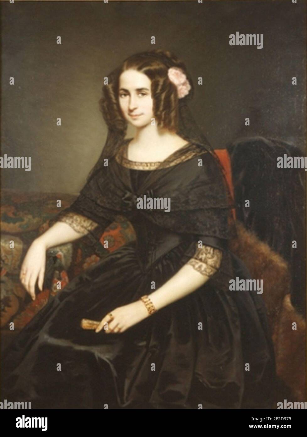 Portrait de Jane Dobrée, née Walsh (1813-1889). Stock Photo