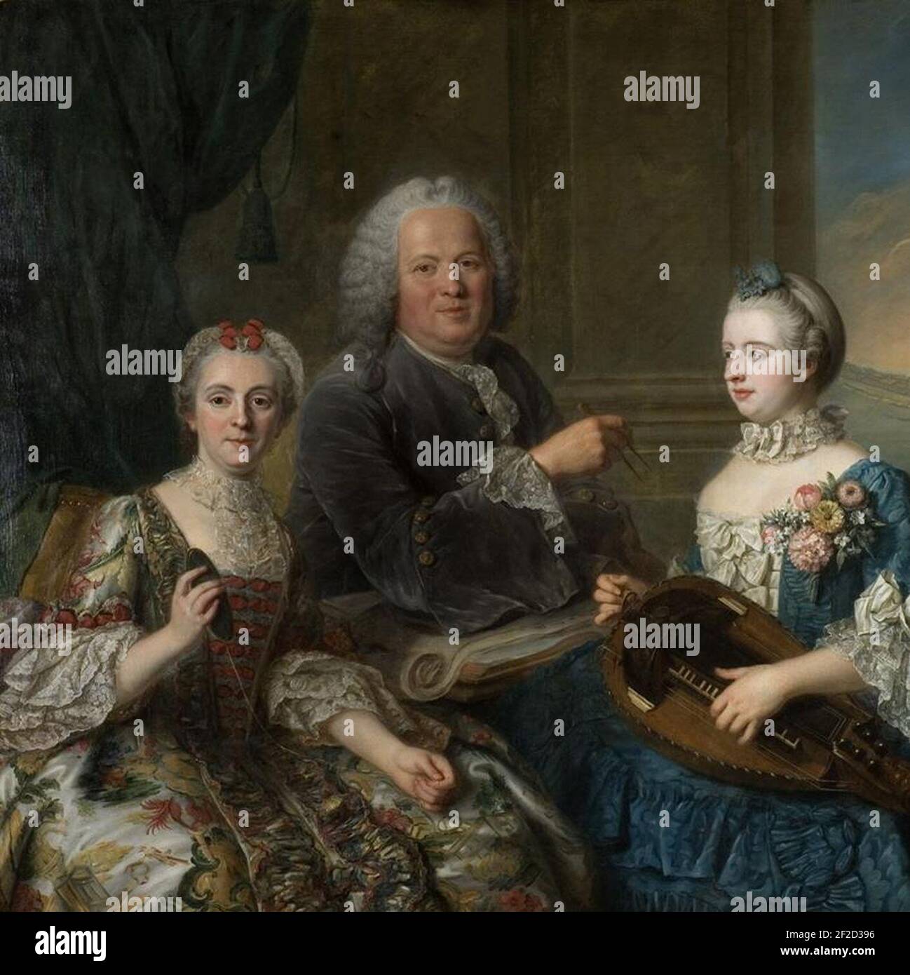 Portrait de Jean Hupeau et sa famille Stock Photo Alamy