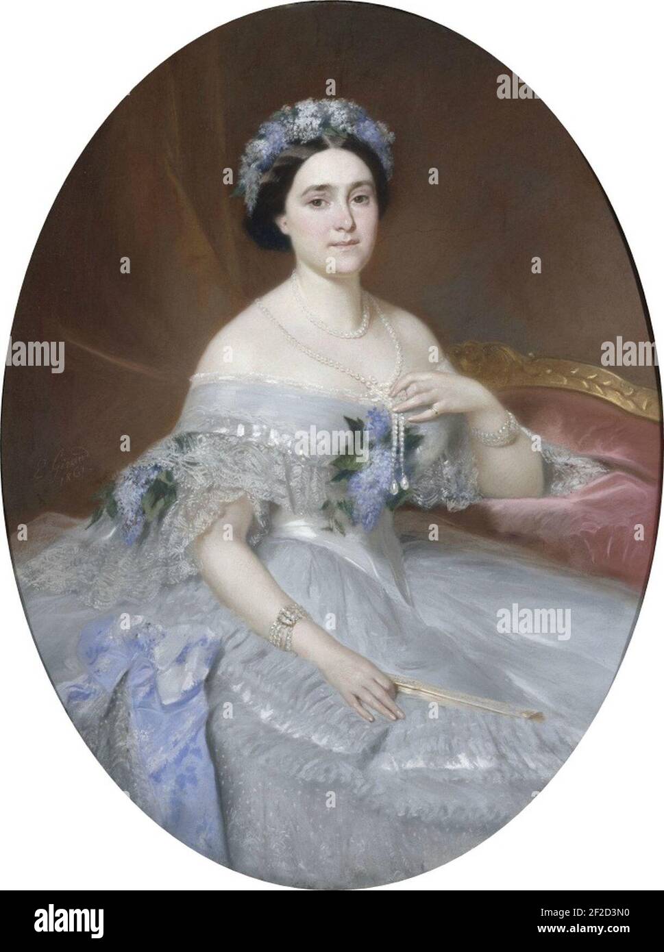 Portrait de la princesse Mathilde Napoléon. Stock Photo