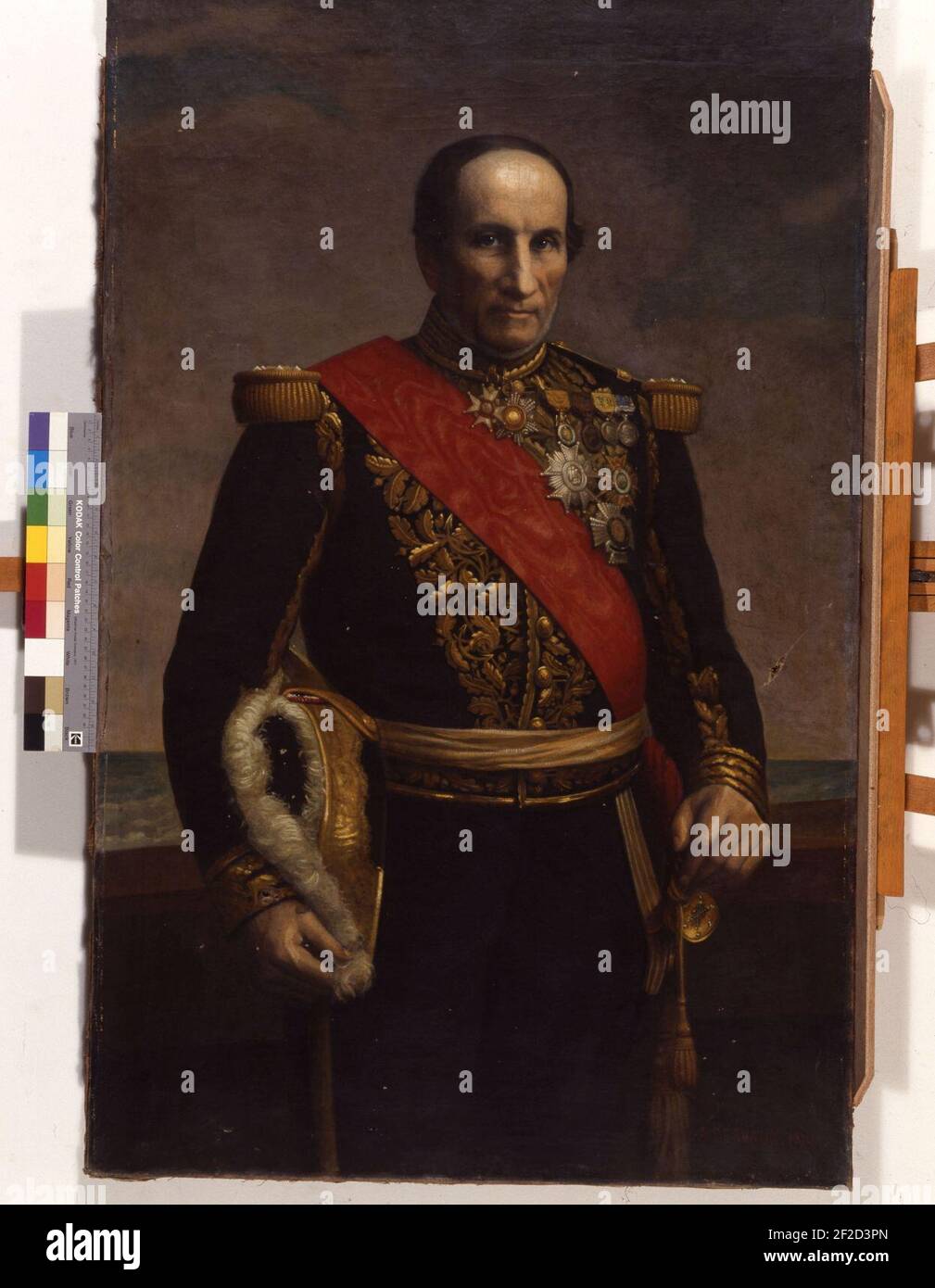 Portrait de l'amiral Charner - Adolphe Dervaux Stock Photo