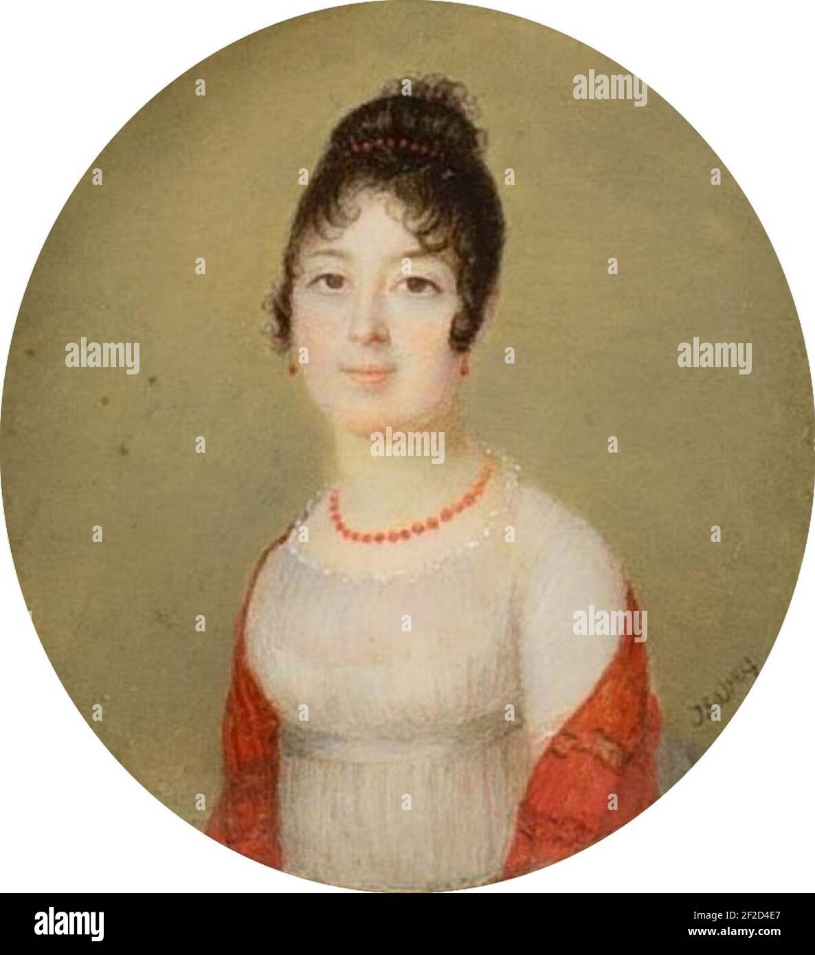 Portrait de Mlle Stéphanie de Tascher. Stock Photo