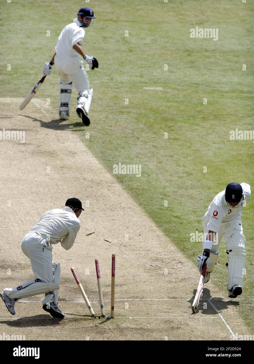 THORPE ALMOST RUN OUT PICTURE DAVID ASHDOWNTest Cricket Stock Photo