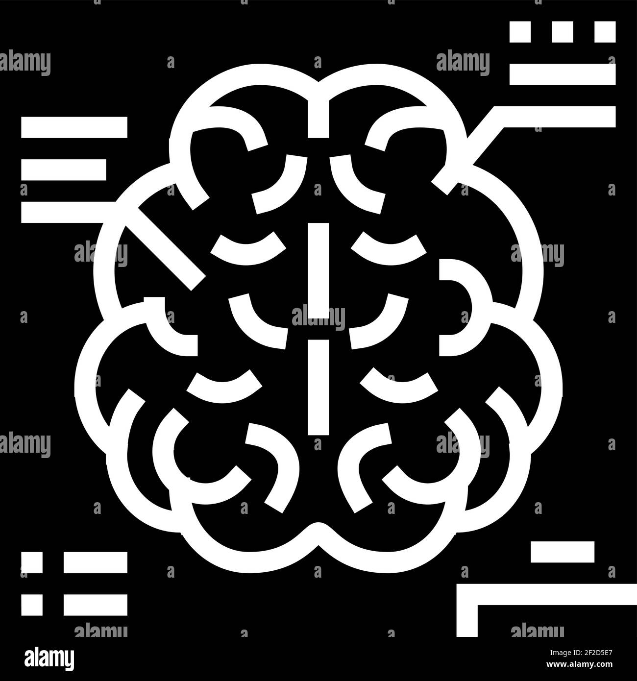 brain radiology researching glyph icon vector illustration Stock Vector ...