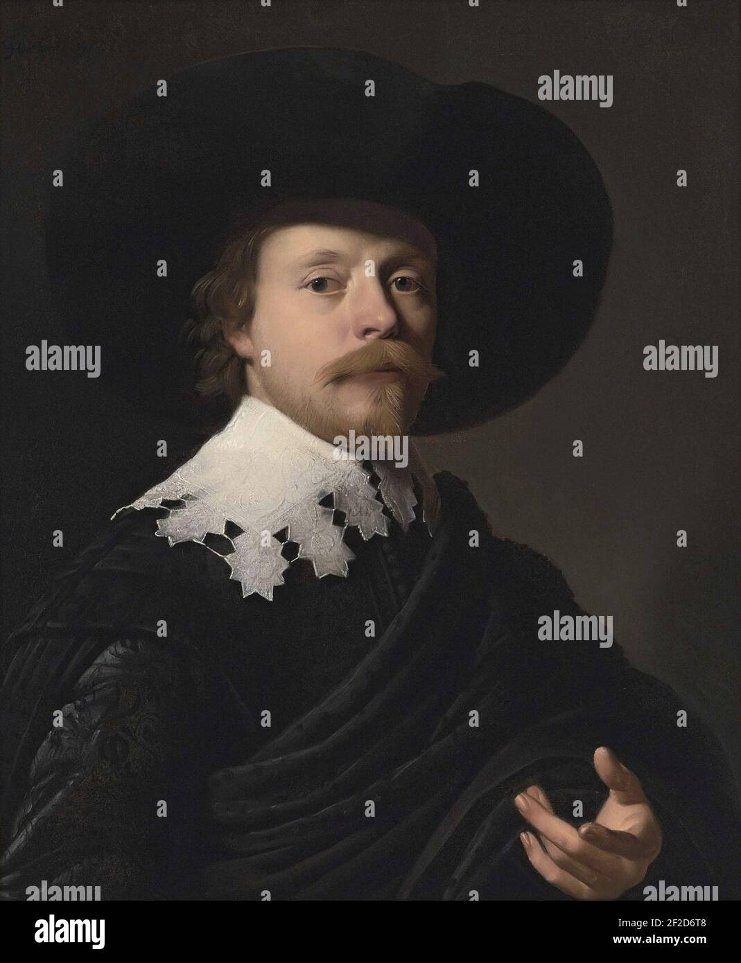 Portrait of a gentleman, by Gerrit van Honthorst Stock Photo - Alamy