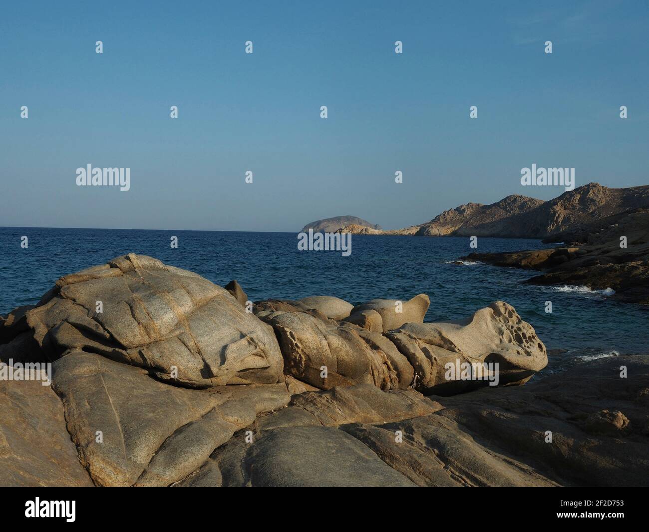 Metamorphic Beach Rocks Dramatic metamorphic rock formations on remote beach on Serifos Island ...