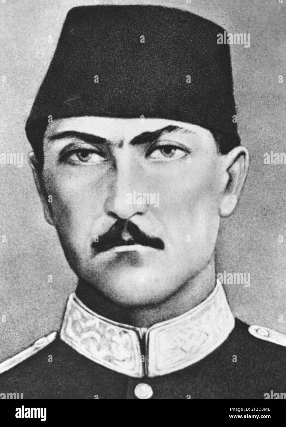 Portrait of a volunteer officer of the Ottoman Civilian Battalion Stock