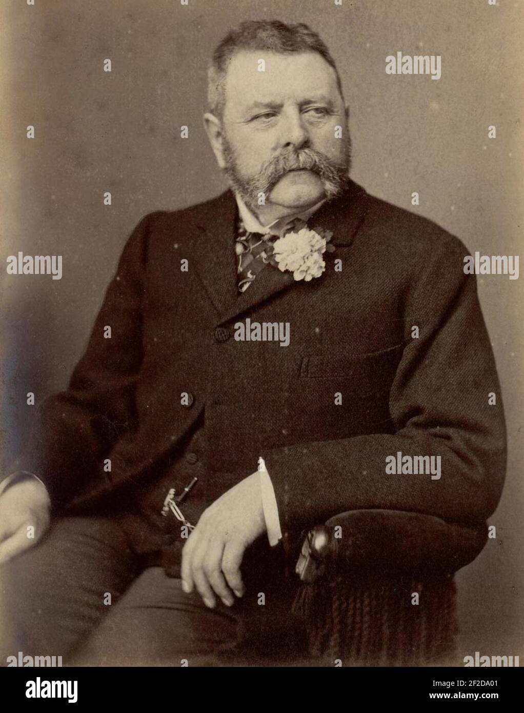 Portrait of Alderman T. J. Williams J.P., Denbigh (4671465) (cropped). Stock Photo