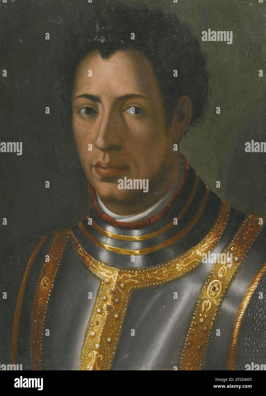 Portrait of Alessandro de' Medici, bust-length, wearing a suit of ...