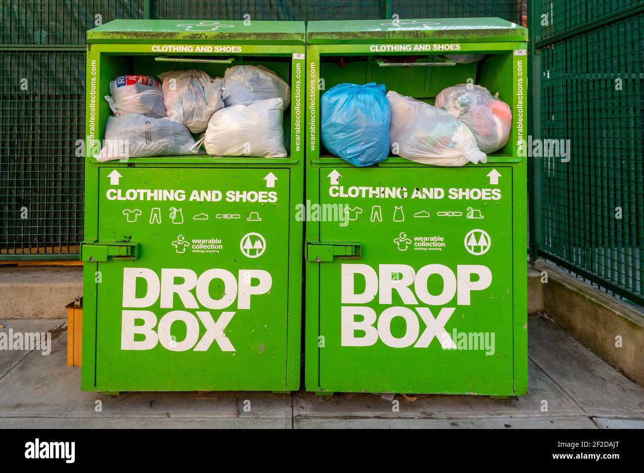 Clothing donation bins hires stock photography and images Alamy