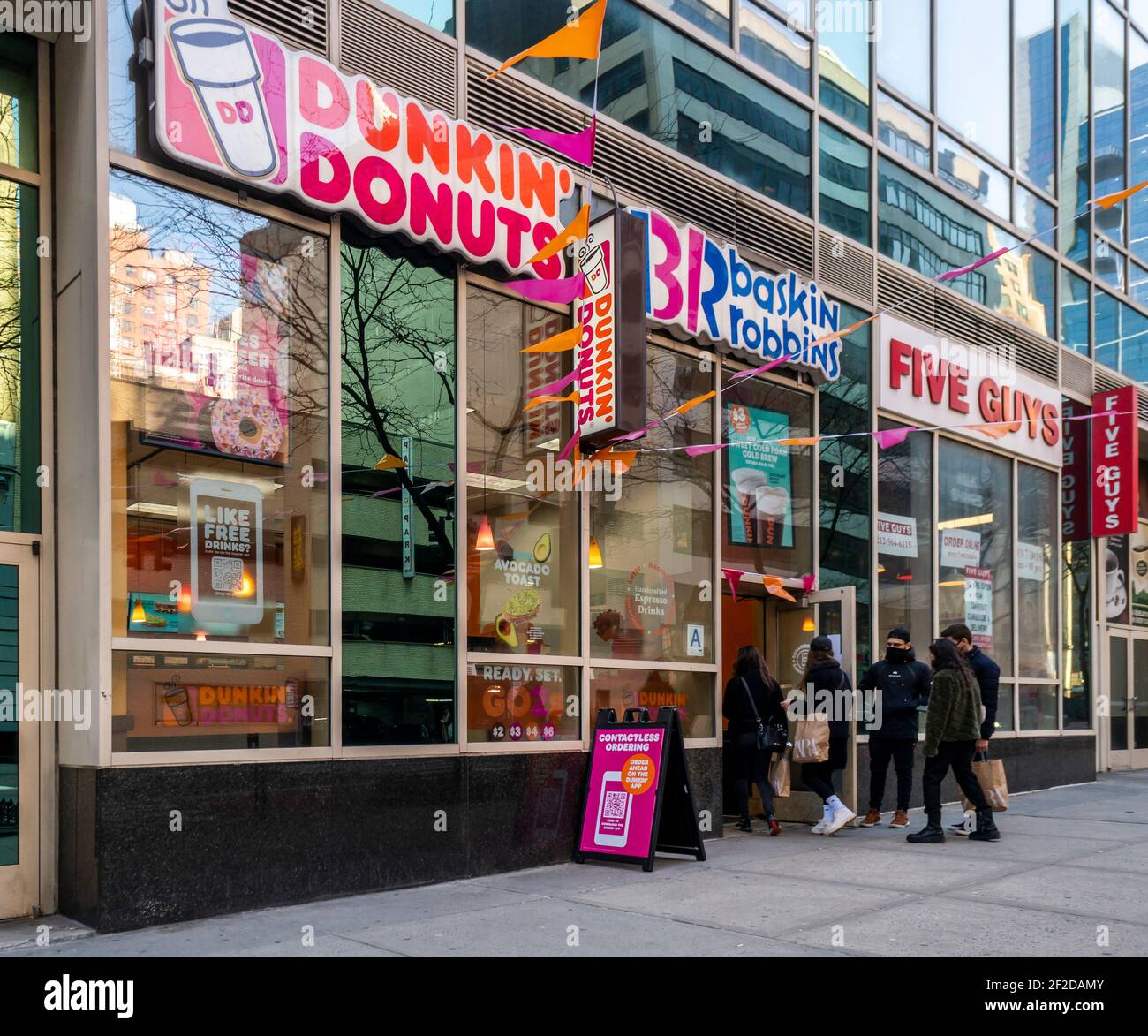 A Dunkin’ Donuts franchise in Midtown in New York on Wednesday, March 3