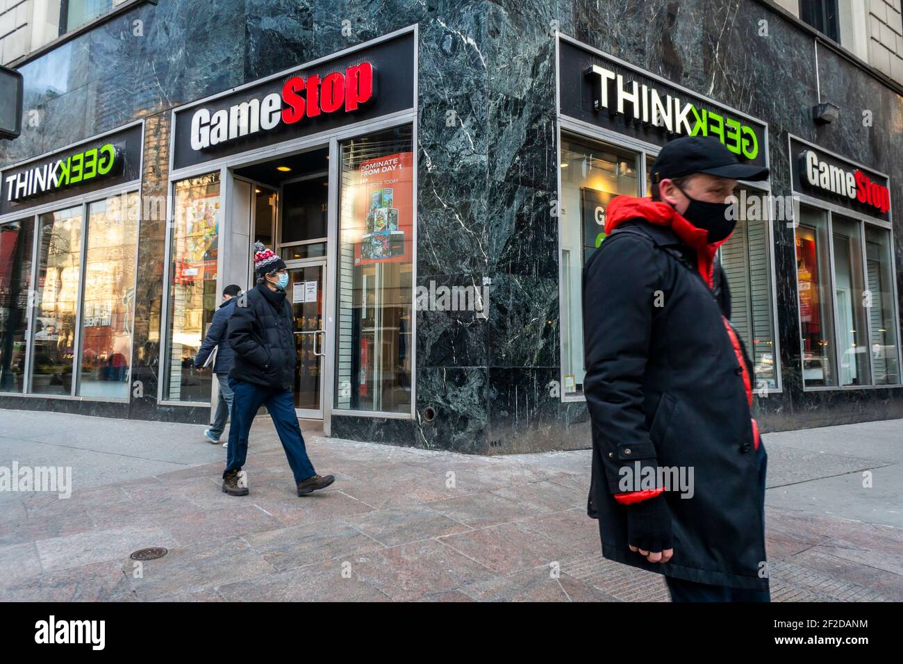 A GameStop video game store in Herald Square in New York on Friday, March 5, 2021 (© Richard B