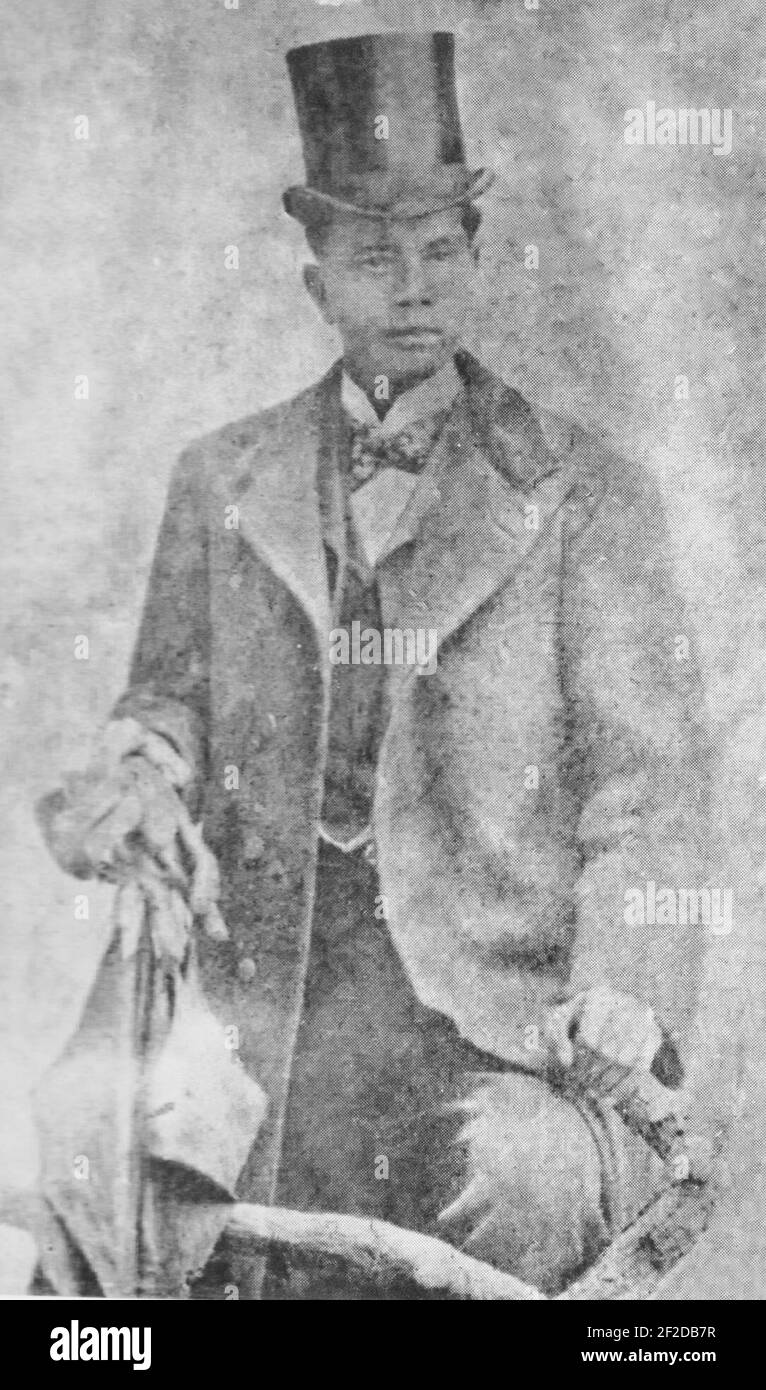 Portrait of Atul Prasad Sen in 1895. Stock Photo