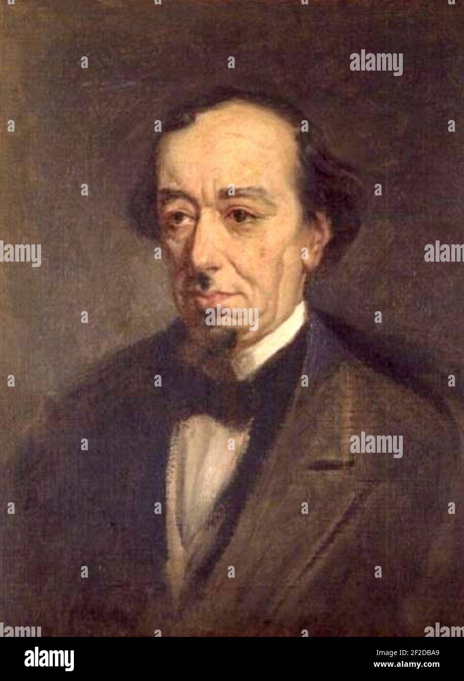 Portrait of Benjamin Disraeli by Theodore Blake Wirgman (1877 Stock Photo Alamy