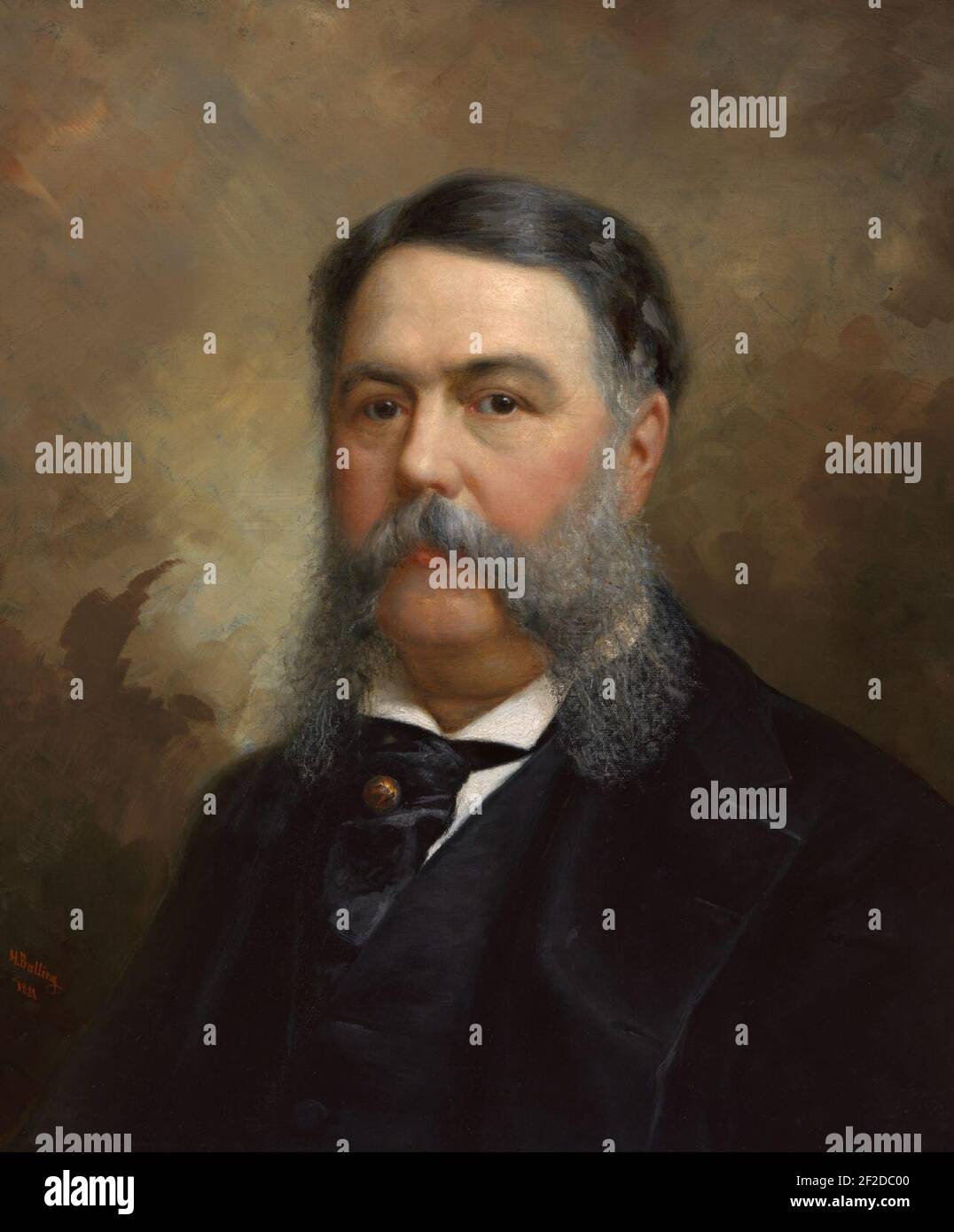 Portrait of Chester A. Arthur (by Ole Peter Hansen Balling Stock Photo
