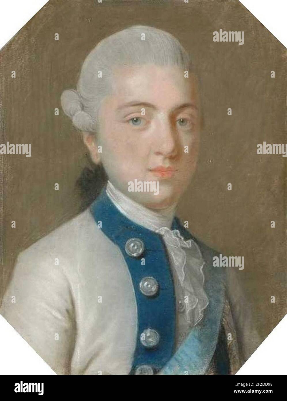 Portrait of Frederick Augustus I of Saxony by Johann Heinrich Schmidt. Stock Photo