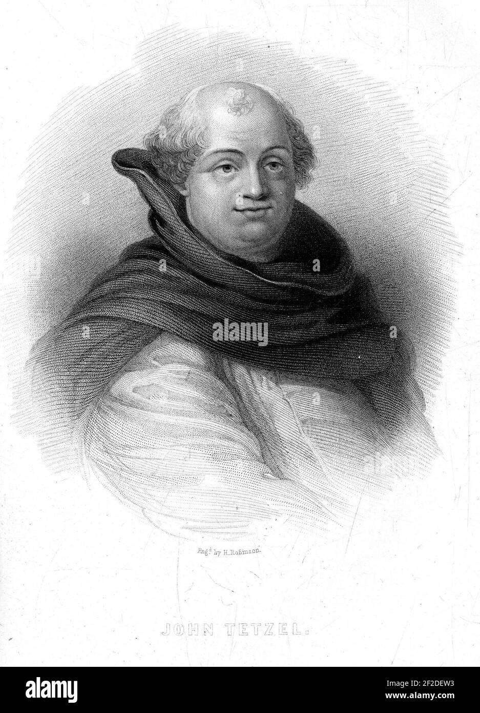 Portrait of Johann Tetzel ( d'Aubigné). Stock Photo