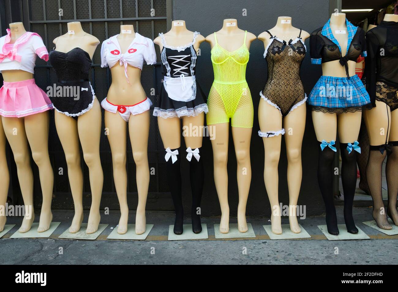 Manikins, garment district, downtown Los Angeles, California, United