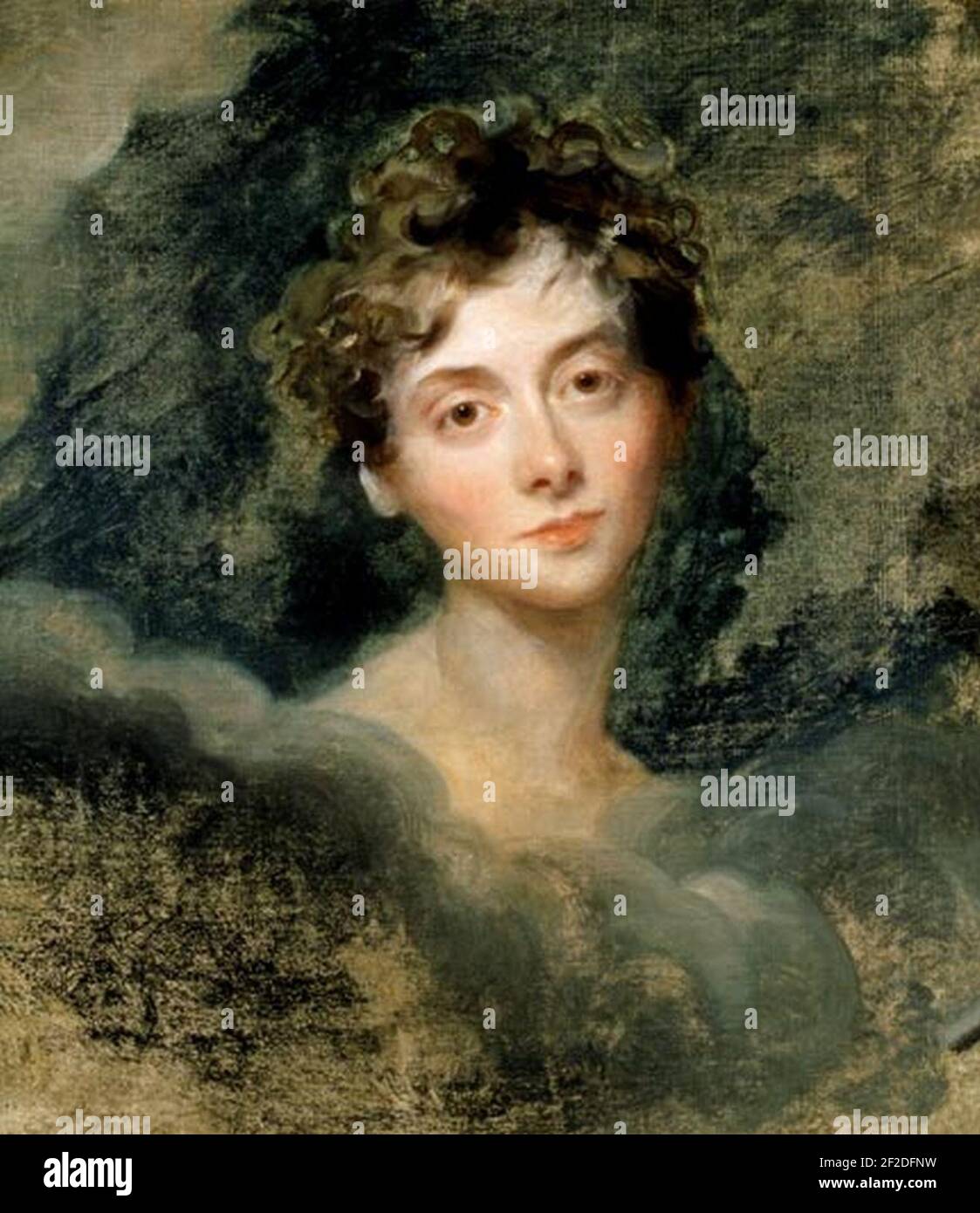 Portrait of Lady Caroline Lamb. Stock Photo